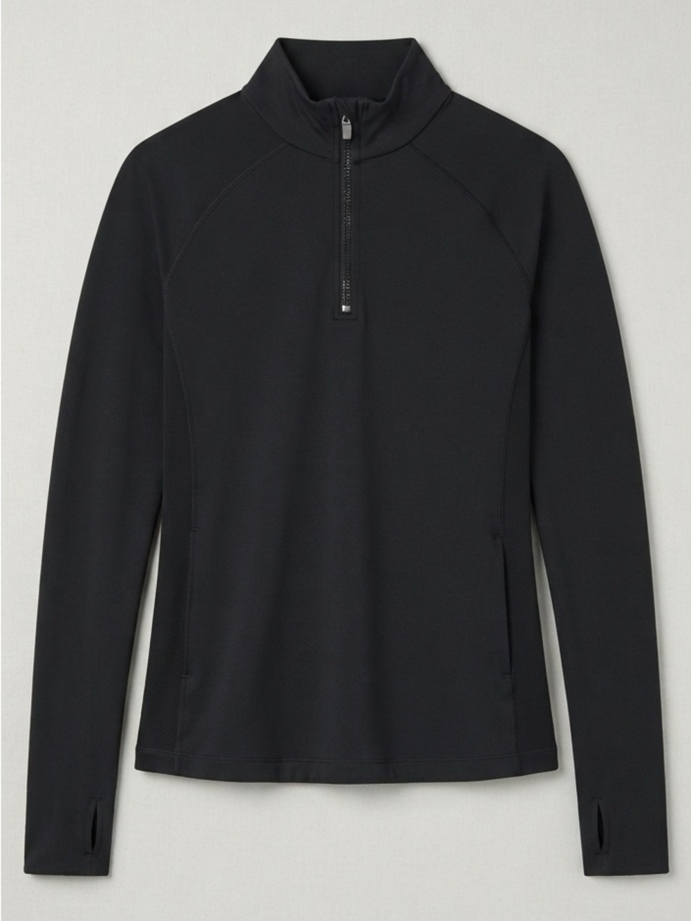 Sweaty Betty Black 1/4 Zip Long Sleeve Athletic Pullover Running Top Size L
